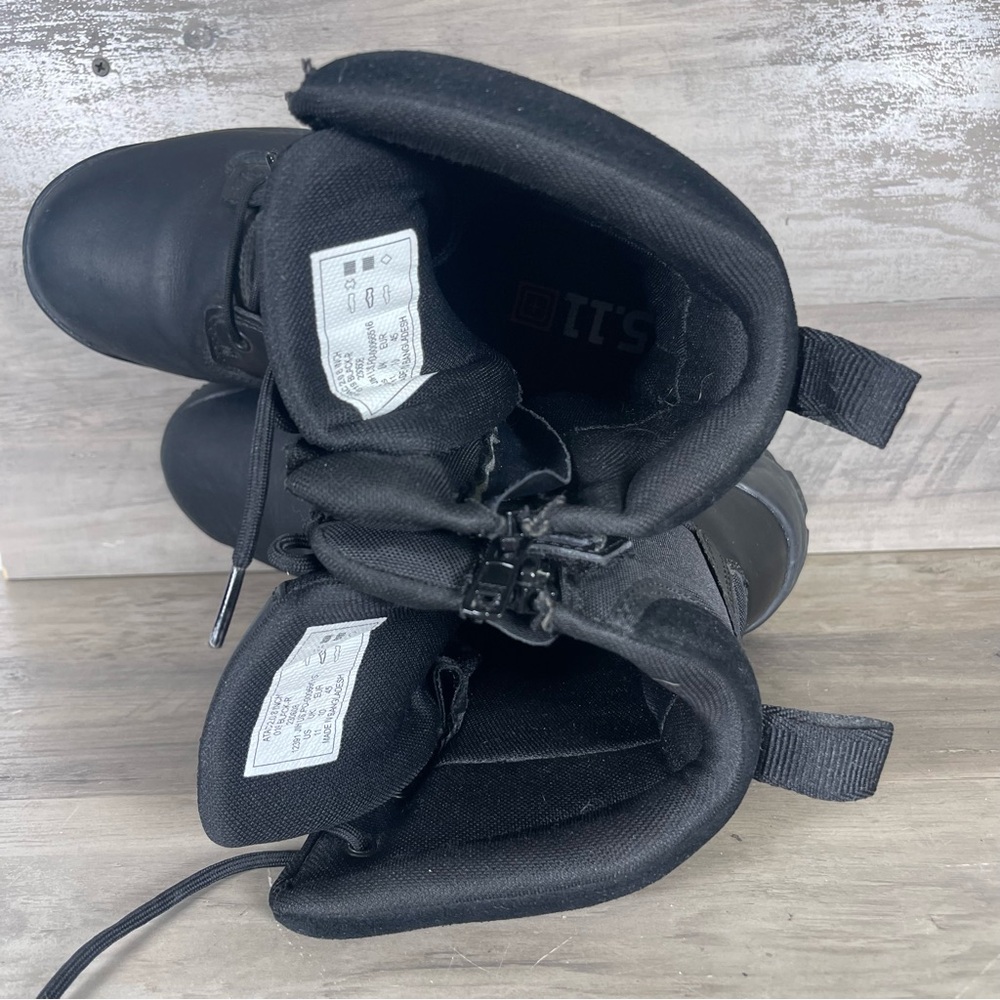 5.11 Tactical Mens 11 Black Lace Up Combat Boots Gorpcore Moto Biker Grunge - Picture 13 of 15